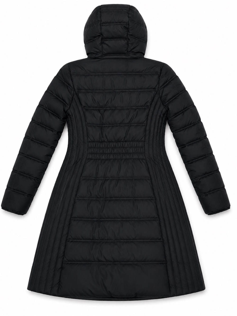 Michael Kors Women’s Black Long Hooded Puffer Coat Jacket Size M - Picture 2 of 5